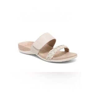 Vionic Jeanne Braided Orthotic Sandals cream 8.5